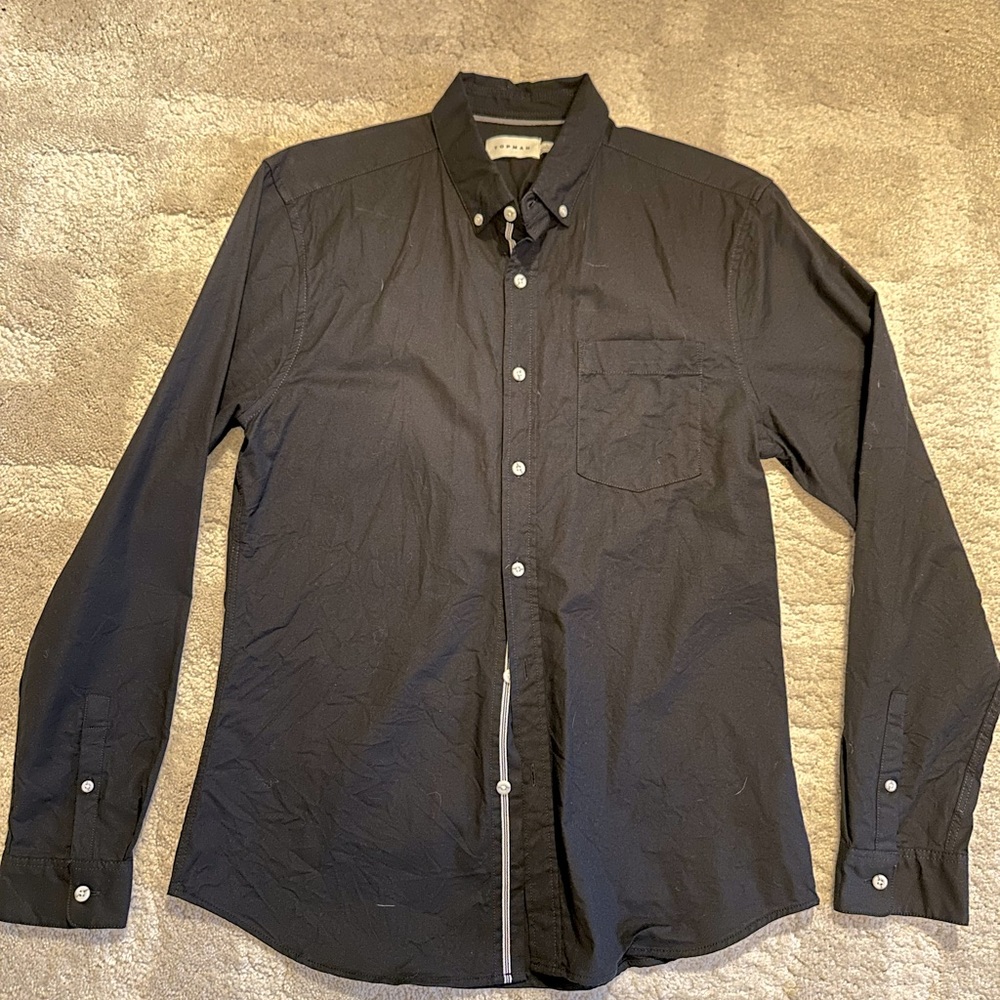 TOPMAN Stretch Oxford Size Large